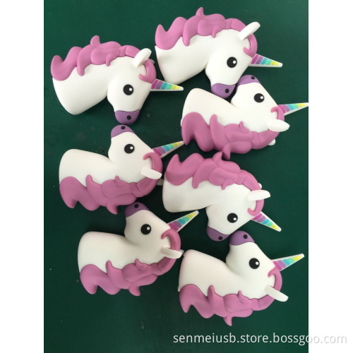 PVC unicorn power bank for gift